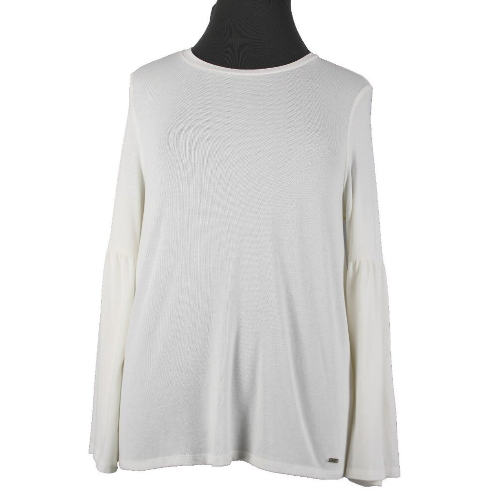 Calvin Klein $60 Modern Essentials Sz XL White Polyester Rayon Spandex Top
